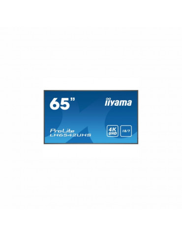 IIYAMA LFD Noir 64,5 dalle IPS LED 18/7 3840×2160 VGA DVI HDMI 2x USB DP 500 cd