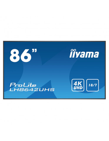 IIYAMA LFD 86 dalle UHD IPS 4K 3840×2160 500 cd/m  8ms VGA DVI 3xHDMI DP 2xUSB2