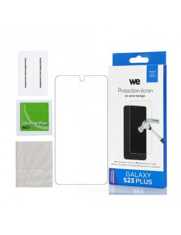 WE Verre trempé SAMSUNG S23 PLUS: Protection écran – anti-rayures – anti-bulles