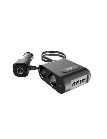 Chargeur de voiture WE - 90W Max 2 prises allume cigare adaptateur + 2 Ports USB