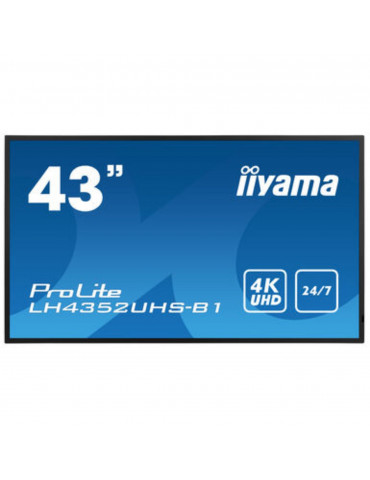 IIYAMA LFD 43 dalle IPS 24/7 3840×2160 DVI VGA 3xHDMI  2xHaut-parleurs DisplayP