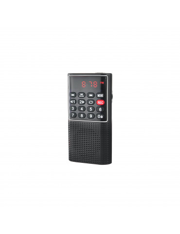 RADIO DE POCHE rechargeable FM, lecteur de carte micro SD RMS 3W, prise casque N
