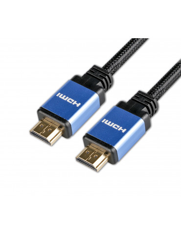 C ble HDMI m le/m le 2.1 en nylon tressé - 1m - compatible 8K/60Hz - 4K/120Hz