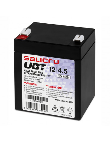 SALICRU BATTERIE UBT 12V/4,5Ah Technologie AGM Faible autodécharge 68 A (5s) Gar