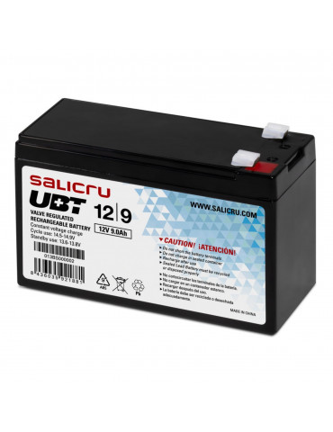 SALICRU BATTERIE UBT 12V/9Ah Technologie AGM Faible autodecharge 135 A (3s) gara