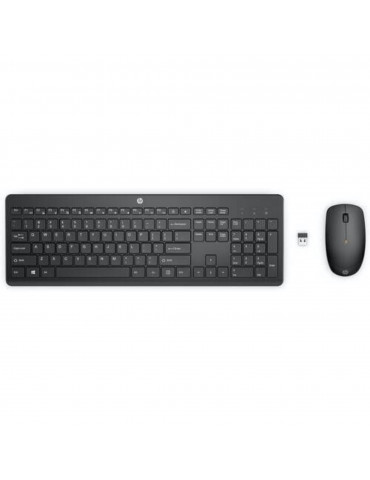 HP230 Noir Clavier et souris sans fil 2.4GHz Ensemble elegant, confortable et si