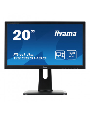 Moniteur IIYAMA 20 » LED 16:9 5MS VGA DIV Parleurs Noire laqué Haut parleurs pia