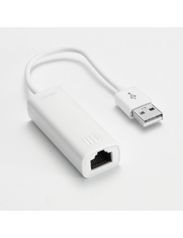 Adapateur USB2.0 m le/RJ45 femelle blanc - compatible 10/100Mbps Plug&Play