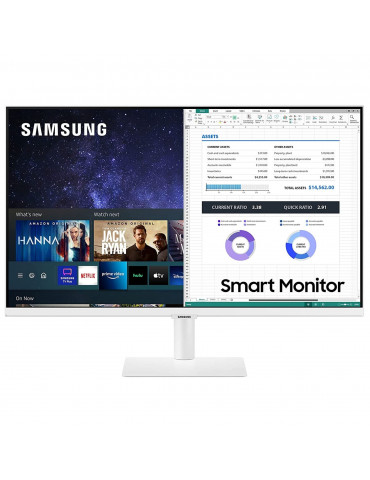 ECRAN 27 SAMSUNG S27AM501NU Blanc Smart Monitor M5 1920×1080 VA 16:9 8ms 250cd/