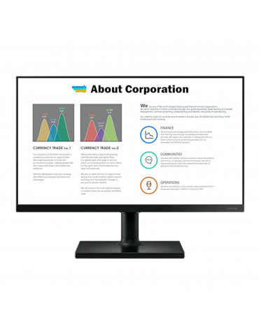 ECRAN 24 SAMSUNG LF24T450FQR NOIR FHD IPS – 5ms – 250cd/m  1000:1 2xHDMI 2xUSB