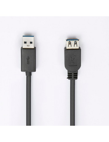 Rallonge USB 3.0 - 2m USB A m le / USB A femelle Coloris noir