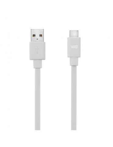 C ble USB-C m le/USB A m le plat 1 m - USB 3.1 gen 2 - blanc ne s'emm le pas