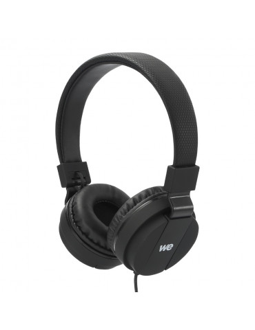 Casque filaire noir avec micro c ble 1.20m arceau réglable