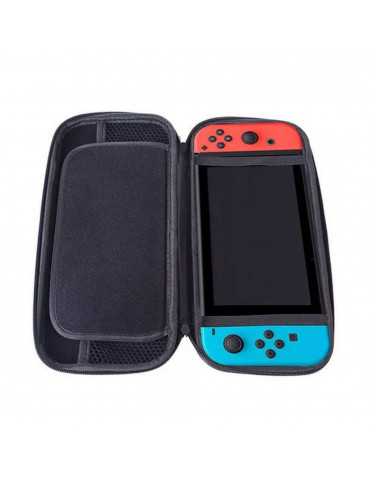 Etui de transport Nintendo Switch noir - rigide avec rangements intérieurs peut