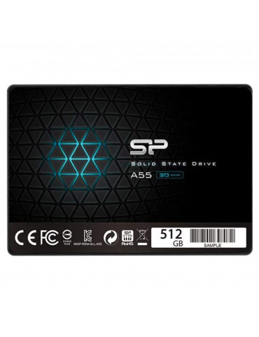 SSD interne SILICON POWER 2,5 512G SATAIII (TLC) 7mm ACE A55 SP512GBSS3A55S25