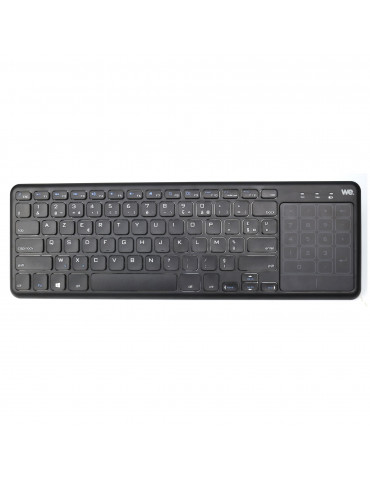 Clavier sans fil pavé tactile intég connx 2.4GHz avec recepteur pavé tactile/num