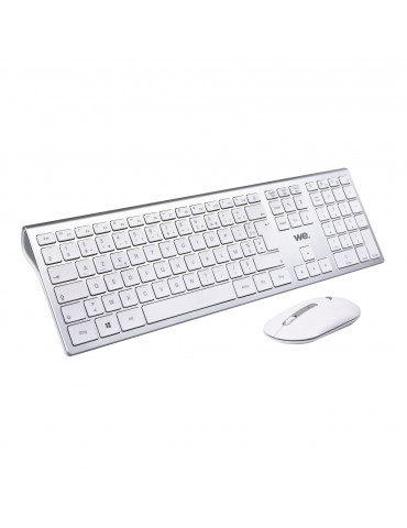 Bundle clavier souris WE sans fil connexion BT et 2.4Ghz aspect Alu, connexion m