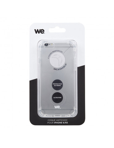 We coque de protection ANTI-CHOCS APPLE IPHONE 6 / 6S Transparent: 4 coins renfo