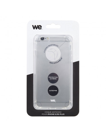 We coque de protection ANTI-CHOCS APPLE IPHONE 6+ / 6S+ Transparent: 4 coins ren