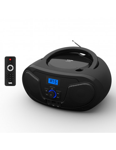 Lecteur Radio CD-USB(MP3)-Bluetooth avec télécommande, 2*2W Noir