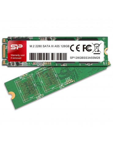 SSD interne SILICON POWER M.2 2280.128G SATA III 6Gbps. Max 560/530 Mb/s  SP128G