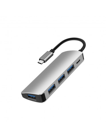 Hub USB C 5 ports 4 ports USB 3.1 gen 2  + 1 port USB C – Ports USB A  transfer