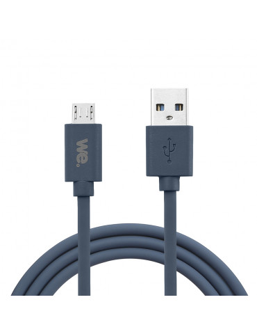 C ble USB/micro USB en silicone – 2m – bleu