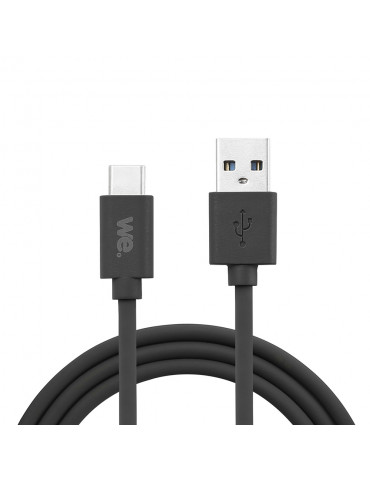C ble USB/USB-C en silicone - USB 2.0 - 1m - noir