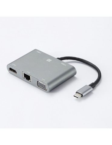 Hub USB-C universel - 5 ports : USB 3.0 + USB-C (PD, transfert et charge jusqu'à