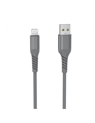 C ble USB/Lightning m le/m le avec cordon en nylon + kevlar 400D - 2m