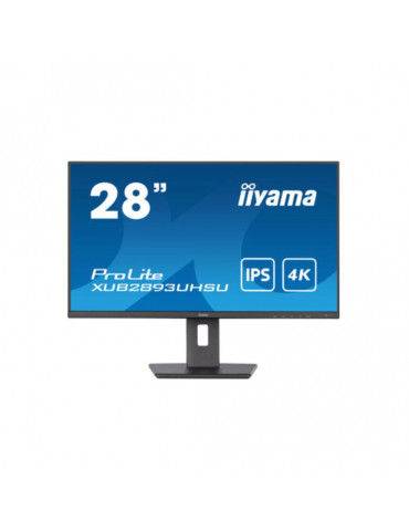 Ecran IIYAMA 28 Noir dalle IPS 16:9  3840x2160 300cd/m2 3ms DisplayPort HDMI HP