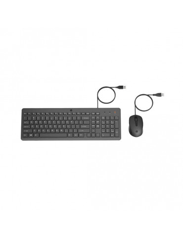 Clavier et souris filaires HP 150 Noir, AZERTY, précis et ergonomiques, clavier