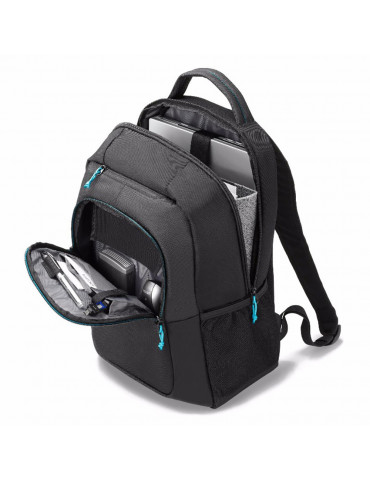 DICOTA Sac a dos BACKPACK SPIN Noir design sportif Pour PC portable 13 -15.6 +