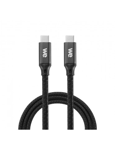 WE C ble USB-C m le/USB-C m le/m le en nylon tressé 2m – USB 3.2 gen 1 – 3A – no