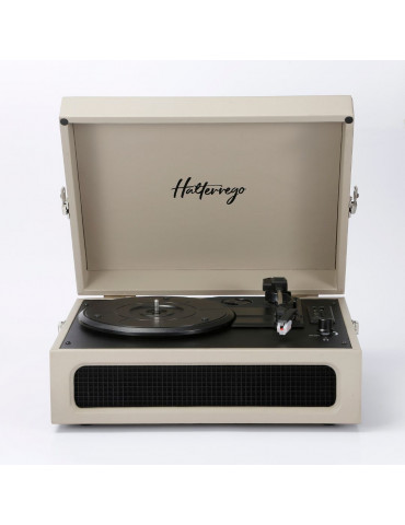 Platine vinyle Halterrego Tribeca HP intégrés, RMS 2*2.5W, 3 vitesses, RCA OUT,