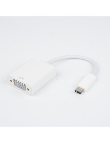 Adaptateur USB-C m le /VGA femelle Connecrteurs en nickel Pour Macbook et PC Plu