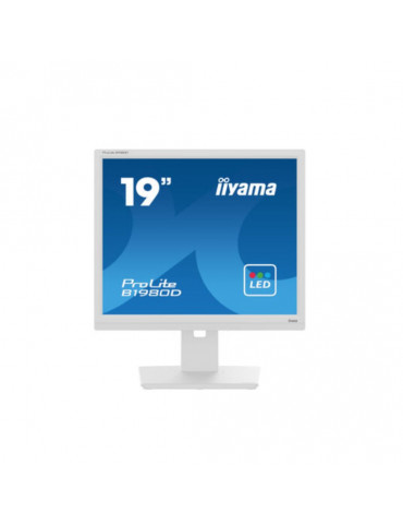 Ecran IIYAMA 19'' Blanc LED dalle TN 5:4 1280x1024  5ms 250 cd/m  VGA DVI  15cm