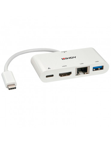 Mini Dock USB 3.1 Type C pour Notebook - HDMI, PD 3.0 100W, USB 3.1, Gigabit ***
