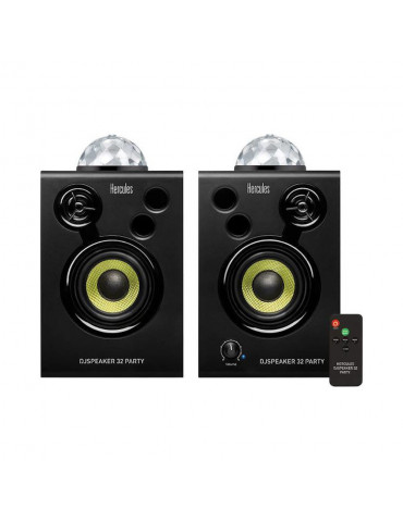 Hercules DJSPEAKER 32 PARTY Enceintes de DJ actives monitoring 2×15 watts avec l