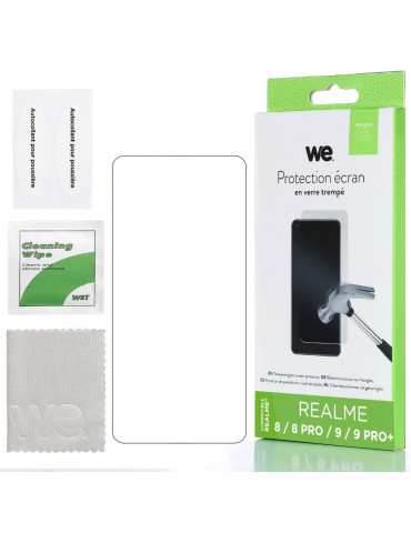 WE Verre trempé REALME 9 / 9 PRO +: Protection écran – anti-rayures – anti-bulle