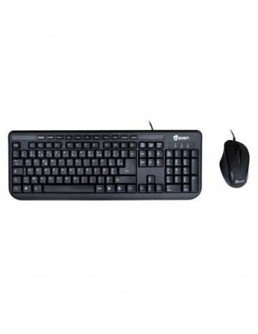 Kit HEDEN clavier souris filaire souris optique 1200 DPI clavier multimedia noir