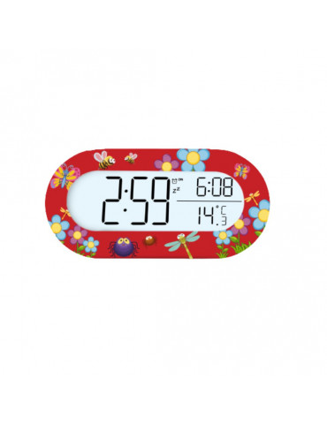 Réveil numérique WeKids, écran rétro-éclairé, affichage heure et température, fo