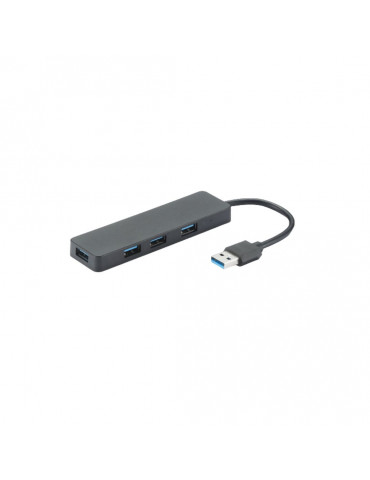 Hub USB 4 ports USB 3.2 gen 1 (USB 3.0) pour PC, PC portable et MacBook - 15 cm
