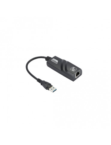 Adapateur USB 3.2 gen 1 m le/RJ45 femelle noir - compatible 1Gbps - Plug&Play -