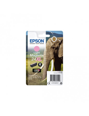 EPSON Cartouche Eléphant 24XL Encre Claria Photo HD M clair 9,8ml