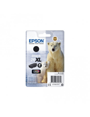 EPSON Cartouche Ours Polaire 26XL Encre Claria Premium Noir 12,2ml