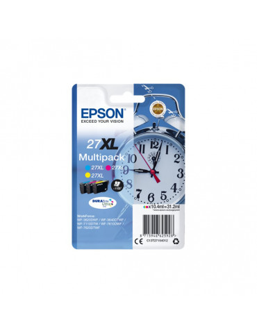 EPSON Multipack Réveil 27XL Encre Durabrite 3 couleurs C,M,J XL 32,1ml