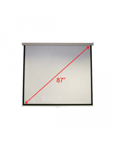 Toile de projection  4/3 M87-S01MW  70x70 (1/1) Plafond & mur Mat blanc Manuel
