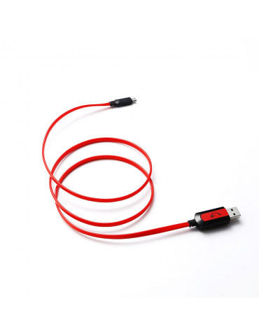 C ble lumineux Gamium USB/micro USB C ble plat 1m / Rouge C ble intelligent : lu