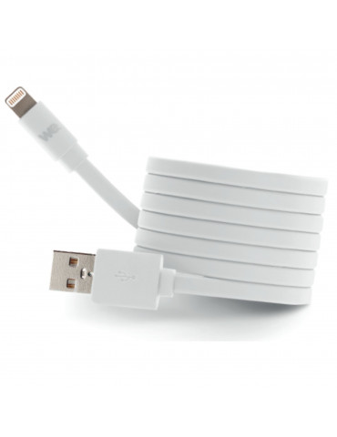 C ble Apple USB/lightning plat: évite de faire des noeuds 1m blanc - en silicone